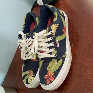 Vans Chukka Low Aloha, Navy/Green, 8.5M/10W. Worn.